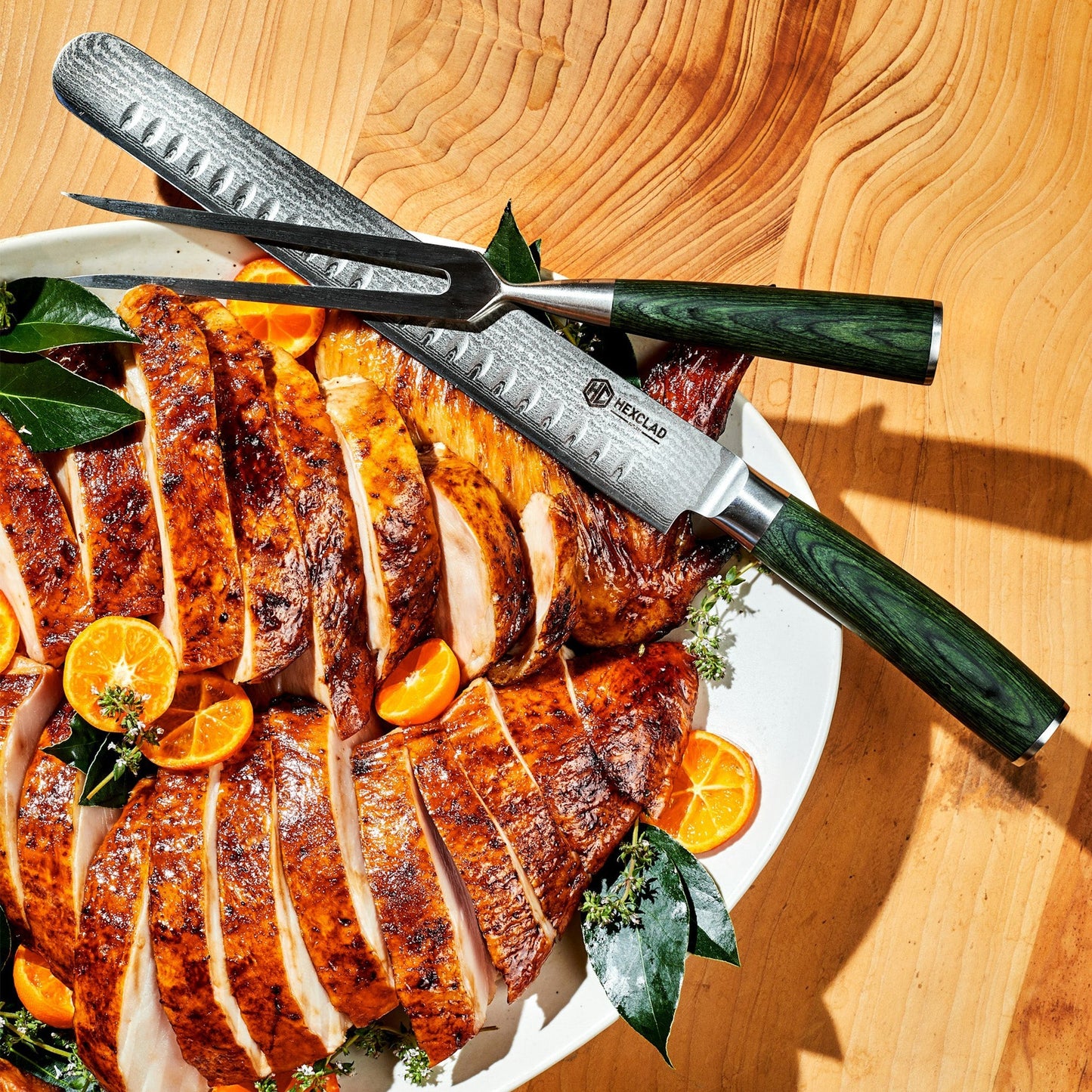 Damascus Steel Carving Set, 2-pc