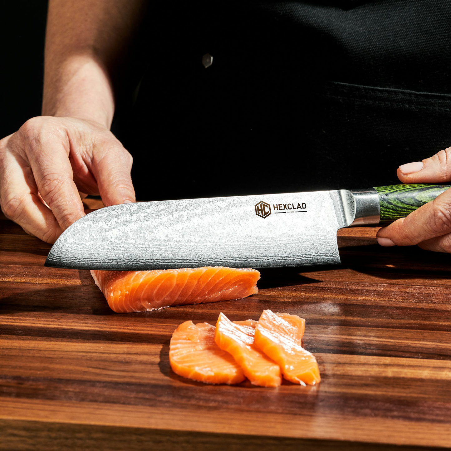 Essential Damascus Steel Knife Set, 6-pc (Green)